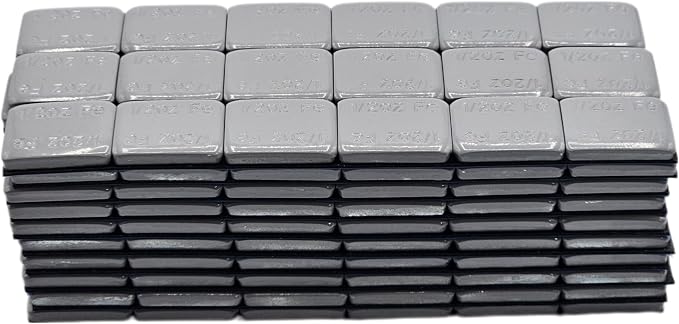 Stick On Wheel Weights - 0.50-Ounce, Grey Colored Coating, Blue Adhesive Tape - Professional Quality Tire Balancer Stickers - Durable Car, Vehicle, Automobile Accessories & Parts-Pack of 1080