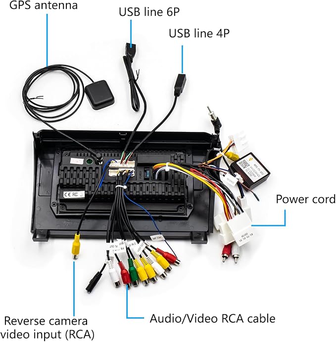 8-core 4+64G Car Stereo Radio for Toyota Tundra 2007-2013, for Toyota Sequoia 2008-2018, 10" IPS HD Touch Screen Radio with Wireless CarPlay/Android Auto/WiFi/GPS/Bluetooth/FM/SWC/Backup Camera/Mic