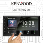 DMX4710S Digital Car Stereo (50W x 6-Ch), Wired Apple CarPlay & Android Auto, Bluetooth-Enabled Head Unit with 6.8" LCD Display, Single DIN Touchscreen Car Stereo with USB Mirroring