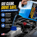 Windshield Washer Fluid 2-in-1 Bug Remover – Ready to Use Formula – Streak-Free Cleaning – Removes Dirt & Road Grime – 1 Gallon (128 fl oz) Methanol-Free