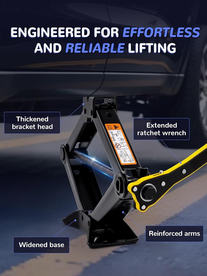 Spare Tire Jack Kit Compatible with 2004-2018 F150, Scissor Jack 2.5 Ton Heavy Duty Lifting Jack & Spare Tire Lug Wrench Tool Kit Replacement Tire Repair Tool
