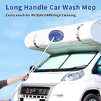 62'' Car Wash Brush Kit with Long Handle, Microfiber Car Wash Mop Mitt, Car Cleaning Detailing Kit, Exterior Interior Car Cleaning Supplies for Cars RV Truck Boat