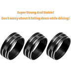 Audio Air Conditioning Button Cover Decoration Twist Switch Ring Trim for Jeep Wrangler JK JKU Patriot 2011-2018, Compass 11-16, Liberty 08-12, Dodge Challenger 08-14 Interior Accessories Black 3PCS