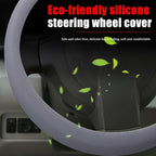 JDDRY Car Steering Wheel Cover,Silicone Steering Wheel Protector,Automotive Steering Wheel Protective Cover,Universal Fit(Gray,1PC)