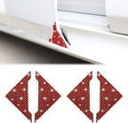 Car Door Corner Edge Guards 4pcs Bling Rhinestone Anti-Scratch Car Door Edge Protector Sticker Door Corner Bumper Sticker(Red)