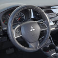 Ergonomic Grip Steering Wheel Cover - Leather Performance Grip for Standard Size Wheels 14.5-15 inch Black