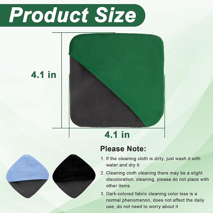 Car Screen Cleaner, 4.1''×4.1'' Microfiber Dashboard Wipes, Square Microfiber Cloth, Automotive Display Wipes,Vehicle Screen Cleaner Tool for Dashboard Display, Car Interior Tool (Green)