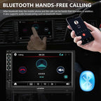 7" Car Stereo Double Din Touch Screen Car Radio Audio Receiver FM Radio Bluetooth Video Remote Control MP5/4/3 Player Android Phone Mirror Link USB/SD/AUX Hands Free Calling with Camera