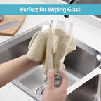 Brown Microfiber Cleaning Cloth, 8 Pack Cleaning Towels for Kitchen, Lint Free, Scratch-Free, Highly Absorbent, and Reusable Cleaning Rags for House, Window and Glass, Cars, 11.5 X11.5 inch