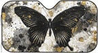 Windshield Sun Shade Black Butterfly Art Boho Car Front Window Sunshade Cover for Truck SUV Blocks UV Rays Automotive Visor Interior Protector 55 x 30 inch