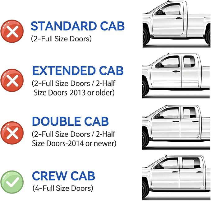in-Channel Window Visors Rain Guards Shield for 2004-2012 Chevy Colorado/GMC Canyon Crew Cab, Window Vent Wind Deflectors Visors Shades for 04-12 Colorado/Canyon