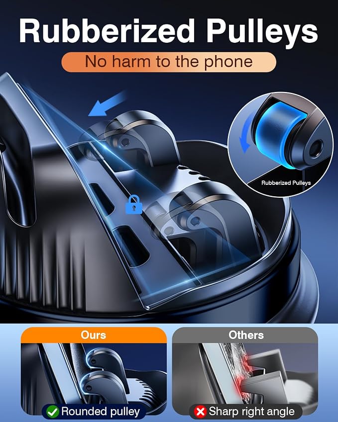 Dash Cell Phone Car Mount, Multifunctional Car Dashboard Mobile Phone Holder, 360 Rotatable Universal Dash Mounted Car Phone Stand Hands Free, Compatible with iPhone, Samsung, Google, Android