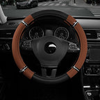 Road Comfort Leather Steering Wheel Cover – Premium Anti-Slip Car Steering Wheel Grip Cover – Universal Fit for 14.5”–15” Cars, Trucks & SUVs - Purple