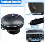12V 150W Car Heater, Portable 2-in-1 Car Dashboard Defroster with Cigarette Lighter Plug, 360° Rotary Vehicle Fast Heating Fan, Self-Adhesive Windshield Defogger for Most Cars(Black)