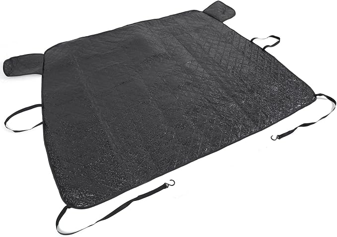 Car Windshield Snow Cover Compatible with Kia Soul 2010-2023 2024 2025+, Windshield Cover for Ice and Snow, 4-Layer Protection for Snow, Ice, UV, Frost Wiper & Mirror Protector, Sunshade Cover