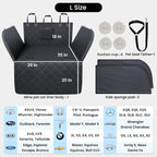SUV Cargo Liner for Dogs, Full Coverage Non-Slip Cargo Cover with Cushioned Sides to Protect Your Dog, Waterproof & Durable, Machine Washable Trunk Protector Mat (L, Black)