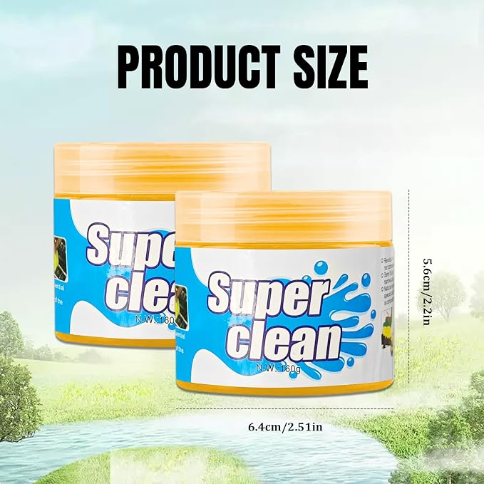 Car Cleaning Gel Clean Putty, Reusable Car Interior Cleaner Slime, Auto Detail Cleaning Soft Rubber Supplies, Universal Multi-Functional Cleaning Tool Accessories for Men Women (Orange)
