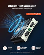 Monoblock Car Amplifier, 800W RMS MAX, 1/2/4 Ohm Stable, 1-Channel Class D Car Audio Amplifier with Remote Subwoofer Level Control, Low Pass Filter, Bass Boost & Phase Shift, Volume Controller