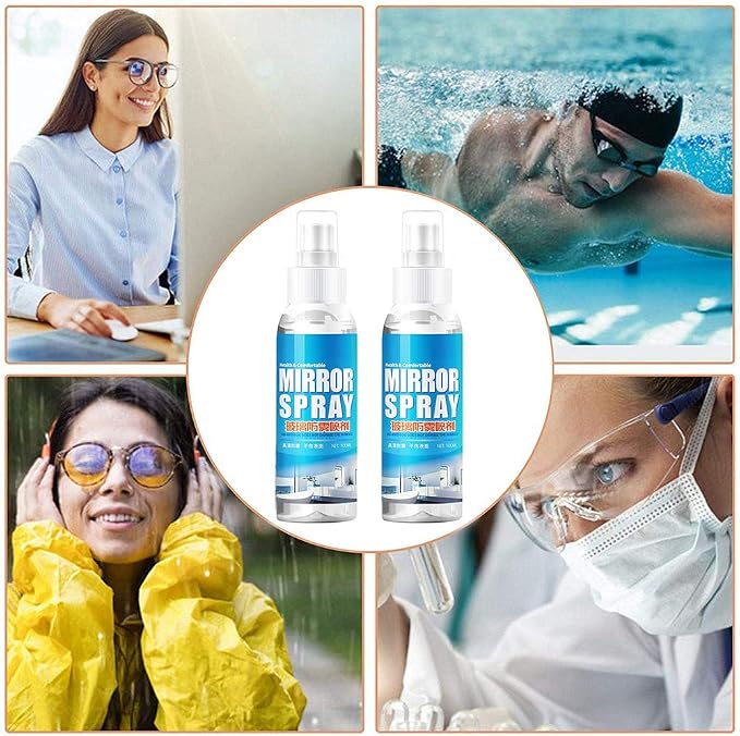 Anti Fogging Spray Antifog Glasses Cleaner Car Windshield Glass Treatment 100ml for Safe Driving Clear View Mirrors Windows Helmets Goggles