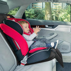 Car Seat Protector [1 Pack] Large Auto Protector for Child Seats with Thickest Padding and Non-Slip Backing Mesh Pockets for SUV, Sedan, Truck, Leather and Fabric - Black