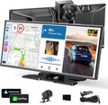11.5" Largest Wireless Carplay Screen for Car, Portable A pple Carplay & Android Auto Touch Screen, 4K Dash Cam/App Control/1080p Backup Camera/Mirror Link/Voice Control/GPS/Bluetooth,for All Vehicles