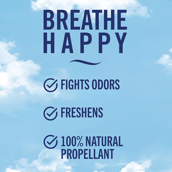 Air Mist Air Freshener Spray, Odor-Fighting Room Spray, Air Fresheners for Home and Bathroom and Kitchen, Aerosol Can, Heavy Duty Crisp Clean Scent, 8.8oz, (Pack of 3)