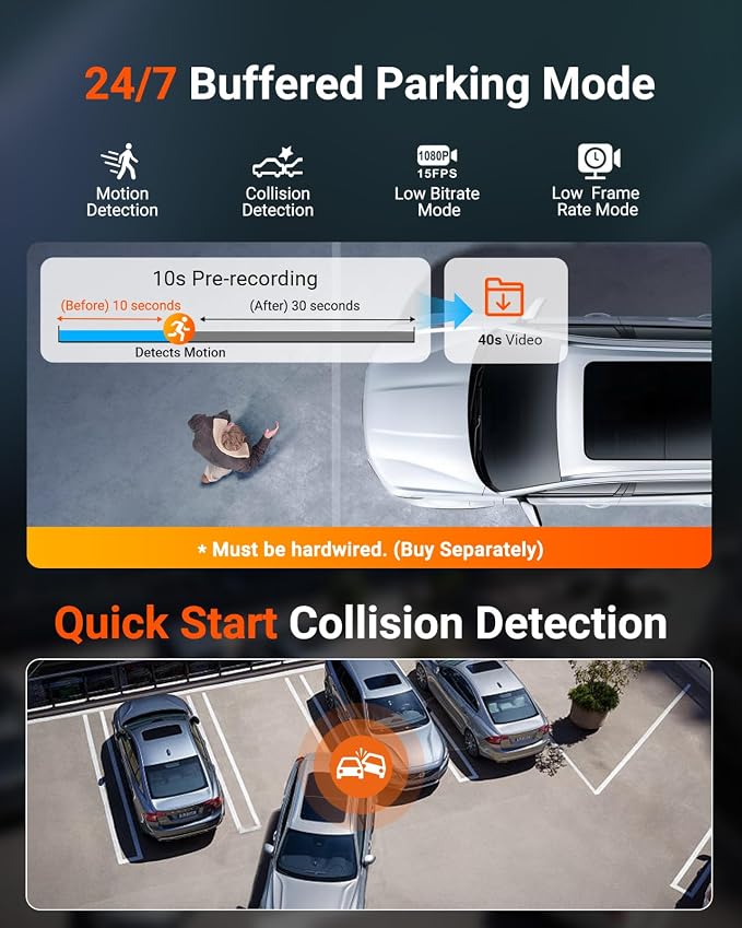 N4S 3 Channel Dash Cam for Delivery &Cargo Vans, 2.7K+1440P+1440P Front Inside Rear,PlatePix™,STARVIS 2 x HDR x IR Night Vision,Voice Control,GPS,24/7 Parking Mode,Supports 1TB Max