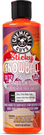 CWS21516 Sticky Snowball Ultra Snow Foam Car Wash Soap (Works with Foam Cannons or Bucket Washes) Safe for Cars, Trucks, Motorcycles, RVs & More 16 fl oz, Cherry Scent