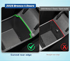 3 PCS Trunk Organizers for 2025 2026 Ford Bronco 4 Doors Automatic Transmission ONLY with Center Console Organizer, Door Handle Storage, Gear Shift Organzier (Not for Sport&2Door)