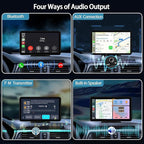 Carplay Screen for Car, 7" HD Wireless Apple Carplay & Android Auto, Portable Touchscreen Car Stereo with Backup Camera, Bluetooth, Mirror Link, Voice Control, GPS, FM, AUX, Car Play for All Vehicles