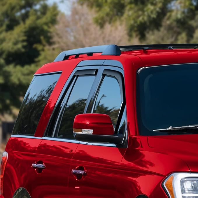 Voron Glass in-Channel Extra Durable Rain Guards for Ford Expedition 2018-2024, Window Deflectors, Vent Window Visors, 4 Pieces - 220248