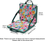 Heated Stadium Seats with Backrest Foldable(No Power Bank), Cushion Pad Portable, Thick Padded with Handle, Ideal for Camping Sporting Events Concerts (Green Floral)
