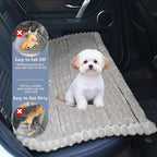 Dog Car Seat Waterproof Bed Cover Non-Slip Car Back Seat Soft and Comfortabl Pet Bed Mat Car Blanket for Travel Backseat Extender Seat Covers Dog Bed for Cars Trucks and SUVs (Brown Cover 23.6” x 51”)