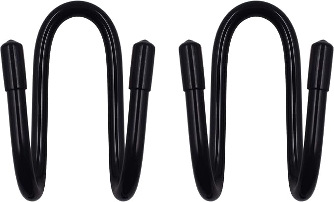 Flexible Over The Seat Hard Hat Rack Holder Back Seat Hanger Headrest Hanger Headrest Hook (Black X 2 Pack)