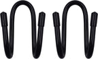 Flexible Over The Seat Hard Hat Rack Holder Back Seat Hanger Headrest Hanger Headrest Hook (Black X 2 Pack)