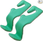 Car Hooks Universal Car Vehicle Back Seat Headrest Hanger Holder Hook Microfiber Leather & Stainless Steel for Bag Purse Cloth Drink Grocery (Green)