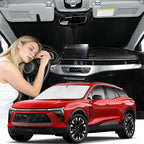 Windshield Sun Shade for Chevrolet Blazer EV 2024-2026 Car Windshield Sun Shade Accessories Upgrade 4 Layers Custom Fit Blazer EV Car Window Shades Front Windshield 260T Blocks UV Rays Keep Cool