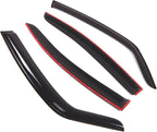 WD2-402 Dark Smoke 4 Pcs Set Window Visor (Outside Mount) Deflector Rain Guard Compatible with 2008-2010 Suzuki SX4