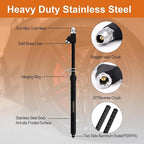 Heavy Duty Tire Pressure Gauge, Straight-on Dual Head Air Pressure Gauge, 10-150PSI 100-1000KPa Tire Air Gauge, Non-Slip Handle and Extended Tube for Semi Truck Car RV Van