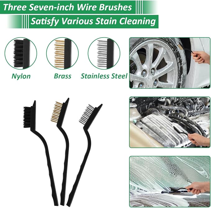18PCS Car Interior Detailing Kit with Ultra Soft Brushes | Detailing Brush Set for Cleaning Interior, Upholstery Care, Professional Car Care Kit,Car Accessories for Truck Suv Interior