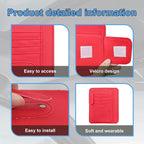 Car Sun Visor Organizer, Small Auto Visor Organizer and Storage, Registration and Document Holder, Vehicle Accessories for Sunglasses, Document, Card, Pen, Driver License (Red)