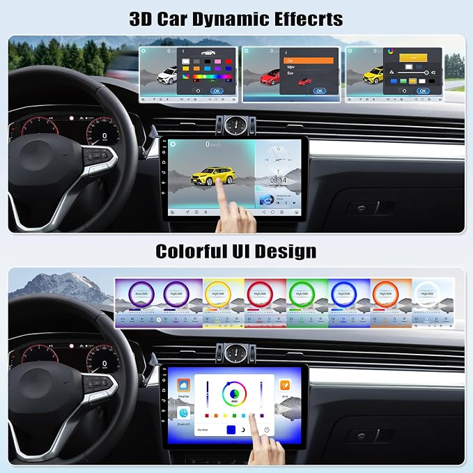 4+64G 8-Core Qualcomm Android 15 Car Stereo for Ford Fusion Mondeo 2013-2019 with Wireless Carplay, 9'' Touchscreen Car Radio with WiFi Mirror Link GPS Bluetooth 5.1 FM RDS DSP EQ SWC