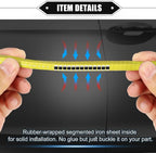 Car Door Edge Guard, 16.4ft U Shape Rubber Edge Trim Seal Strip Protector Universal for Car Truck ATV Boat Multifunctional No Glue PVC Iron Yellow