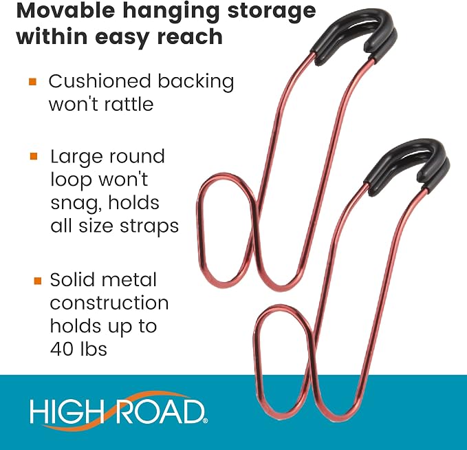 Unbreakable Car Bag Hooks - Large Car Seat Hooks for Purse, Backpack, Coats, Hats and Heavy Bags up to 40 lbs - Secure Attachment Fits All Headrest Posts, 4-Pack