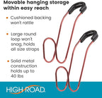 Unbreakable Car Bag Hooks - Large Car Seat Hooks for Purse, Backpack, Coats, Hats and Heavy Bags up to 40 lbs - Secure Attachment Fits All Headrest Posts, 4-Pack