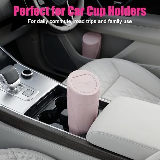 Car Trash Can, 2 Pack Leakproof Mini Garbage Bin with Lid, 40 Bags | Leakproof, Mini Car Garbage Bin, With Lid