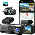 4K Dash Cam Front and Rear[2026 Upgraded], 64GB SD Card Included, STARVIS Sensor, 170° Ultra Wide 4K+2K Dashcam with ADAS, Night Vision, 24/7 Parking Mode, WDR, 5.8GHz WiFi, GPS,Loop Recording