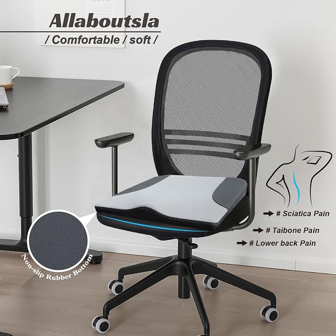 Car Seat Cushion, Car Seat Cushions for Long Driving | Comfortable Memory Foam Driver Seat Cushion, Automotive Seat Cushions, Butt Pillow for Car,Truck, Office Chair, B&G