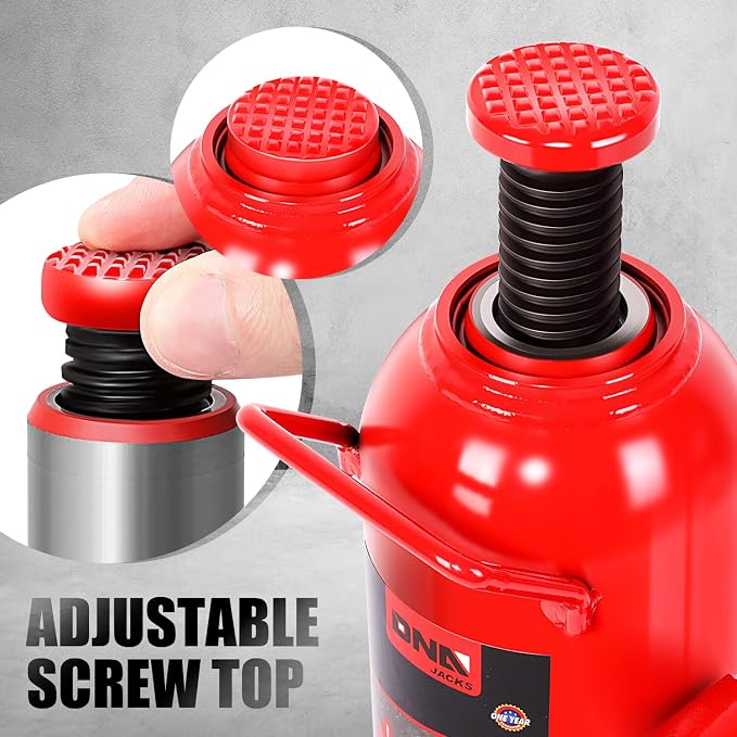 25 tons / 55115 lbs Lifting Automotive Welded Hydraulic Bottle Jack for Repair Vehicle, Pickup, Truck, w/Manual Handle, Red,TOOLS-00363