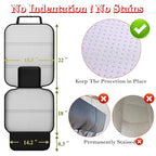 Car Seat Protector for Child Car Seat, Durable 600D Fabric Waterproof Car Seat Cover with Thick Pad Non-Slip Backing，No Imprints (Thicker Black-1pc)